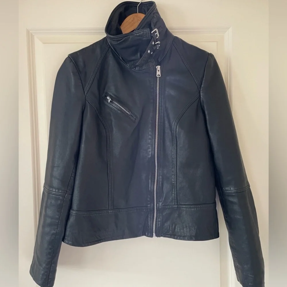 Soft, beautiful lambskin leather Belvedere Jacket from All Saints US size 10 - Picture 2 of 16